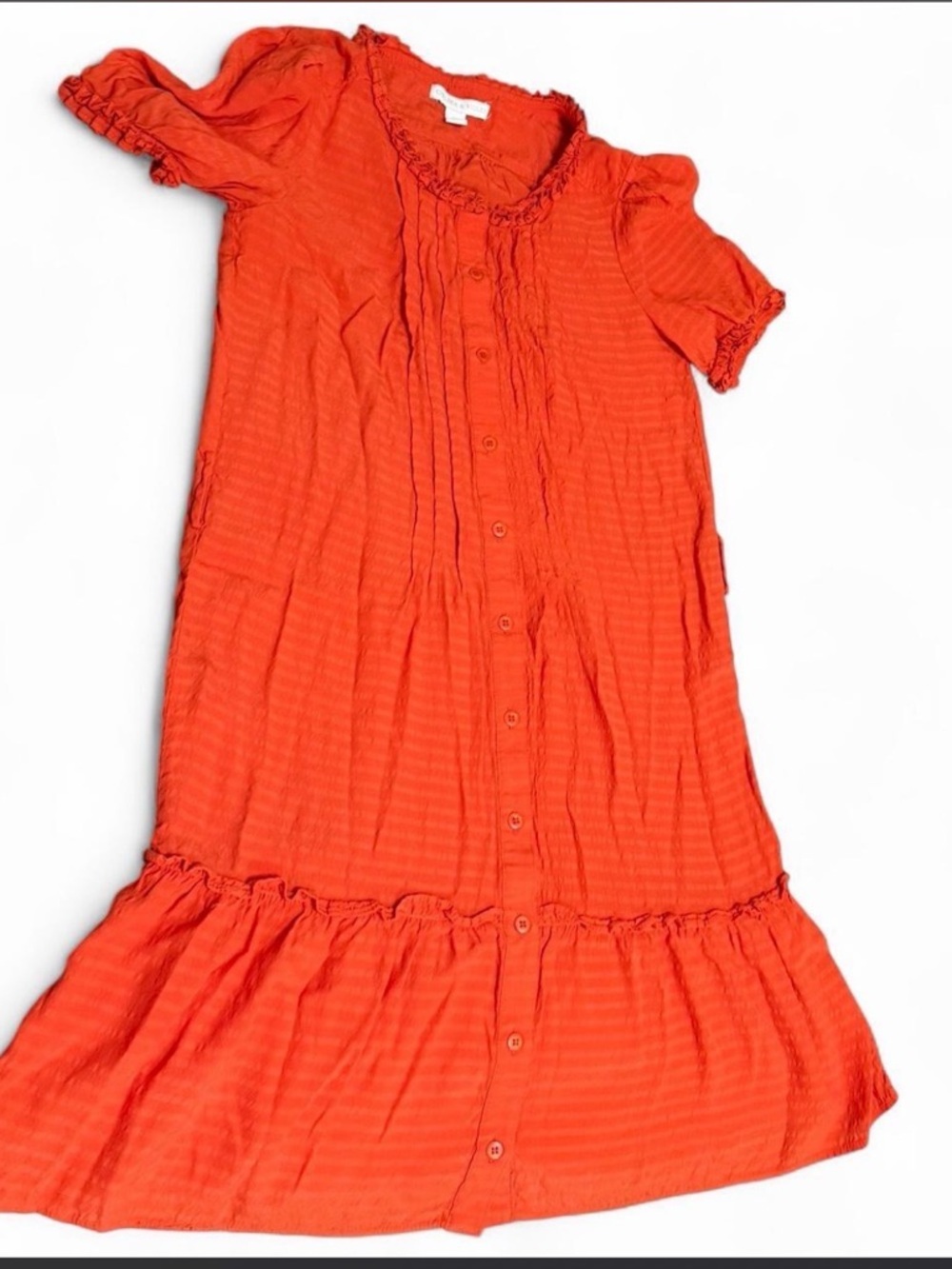 Chelsea & Violet Orange Ruffle Dress